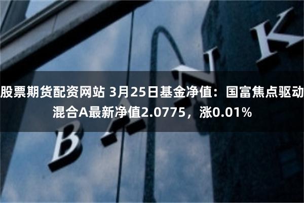 股票期货配资网站 3月25日基金净值：国富焦点驱动混合A最新净值2.0775，涨0.01%