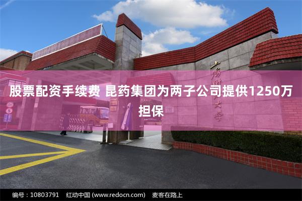 股票配资手续费 昆药集团为两子公司提供1250万担保